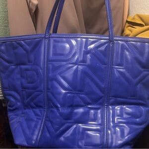 DKNY Vibrant Blue Embossed Tote